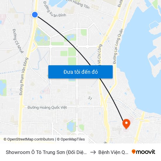 Showroom Ô Tô Trung Sơn (Đối Diện 315 Phạm Văn Đồng) to Bệnh Viện Quân Y 354 map