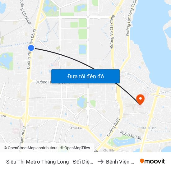 Siêu Thị Metro Thăng Long - Đối Diện Ngõ 599 Phạm Văn Đồng to Bệnh Viện Quân Y 354 map