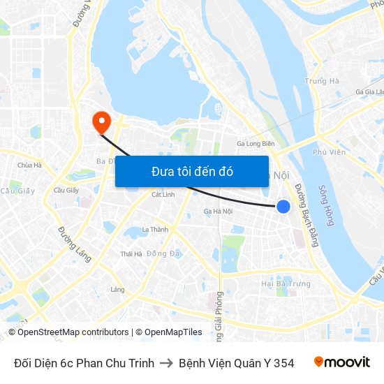 Đối Diện 6c Phan Chu Trinh to Bệnh Viện Quân Y 354 map