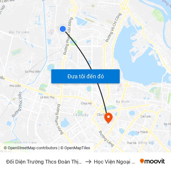 Đối Diện Trường Thcs Đoàn Thị Điểm to Học Viện Ngoại Giao map