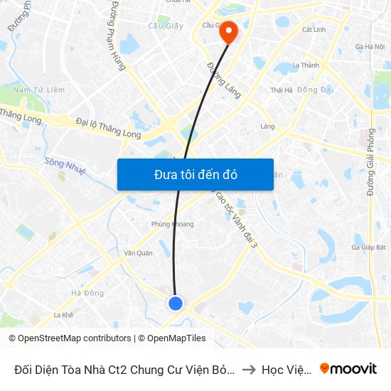 Đối Diện Tòa Nhà Ct2 Chung Cư Viện Bỏng, Gần Ngã Ba Yên Xá - Phùng Hưng (Hà Đông) to Học Viện Ngoại Giao map