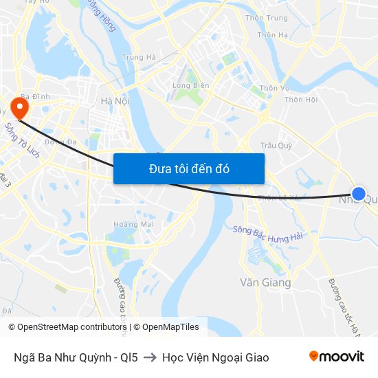 Ngã Ba Như Quỳnh - Ql5 to Học Viện Ngoại Giao map