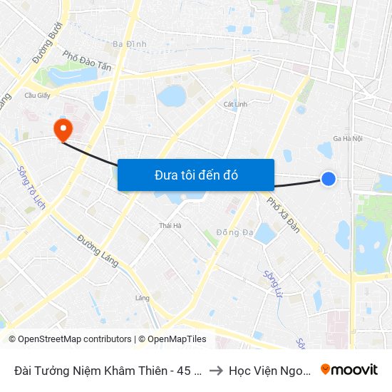 Đài Tưởng Niệm Khâm Thiên - 45 Khâm Thiên to Học Viện Ngoại Giao map