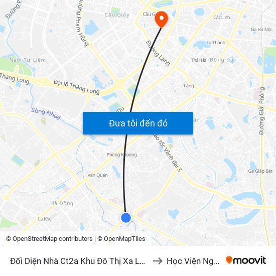 Đối Diện Nhà Ct2a Khu Đô Thị Xa La - Đường Phúc La to Học Viện Ngoại Giao map