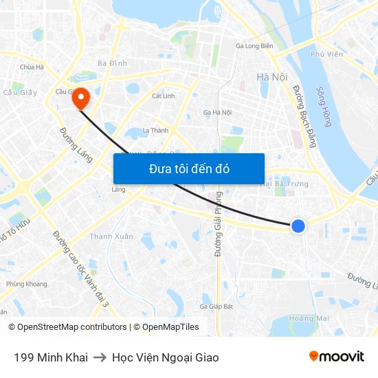 199 Minh Khai to Học Viện Ngoại Giao map