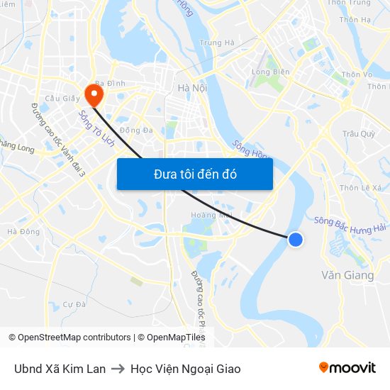 Ubnd Xã Kim Lan to Học Viện Ngoại Giao map