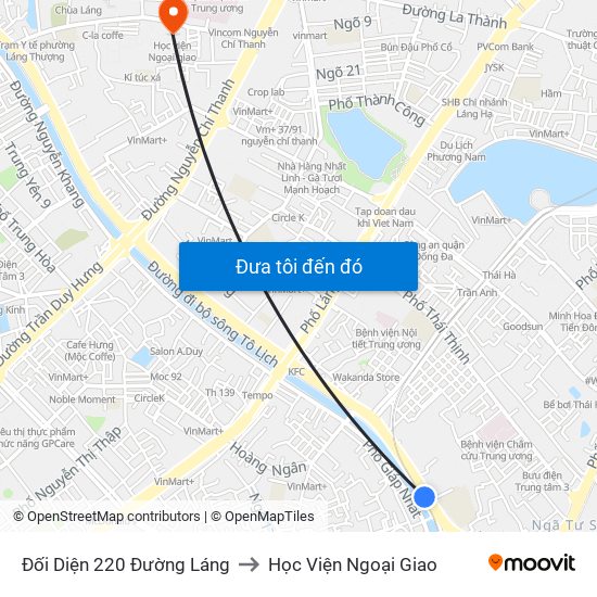 Đối Diện 220 Đường Láng to Học Viện Ngoại Giao map