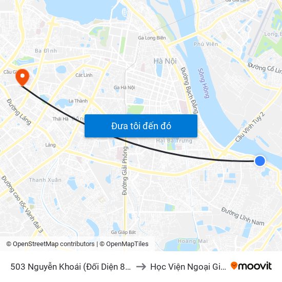 503 Nguyễn Khoái (Đối Diện 856) to Học Viện Ngoại Giao map