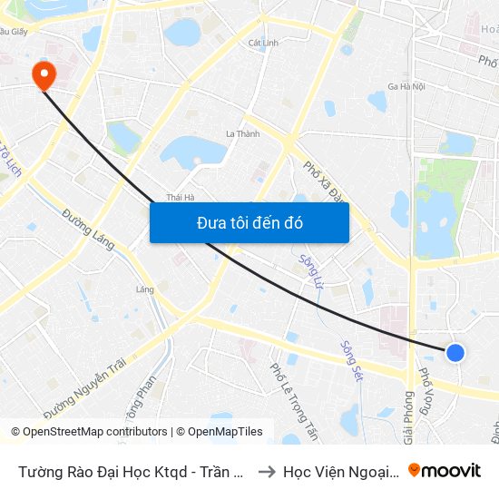 Tường Rào Đại Học Ktqd - Trần Đại Nghĩa to Học Viện Ngoại Giao map