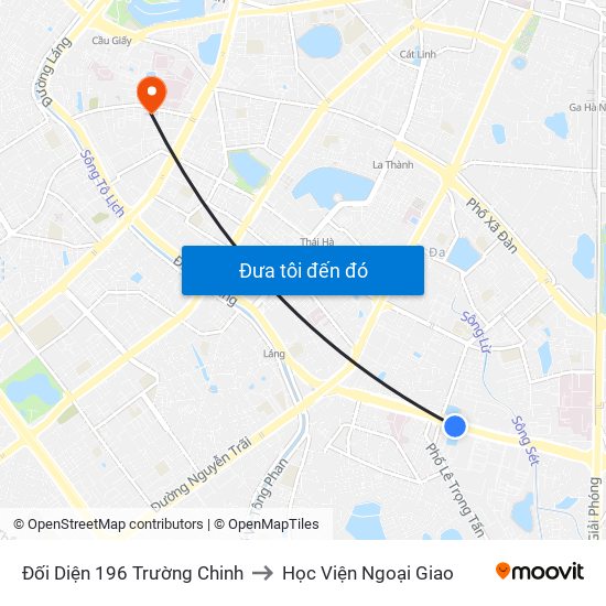 Đối Diện 196 Trường Chinh to Học Viện Ngoại Giao map