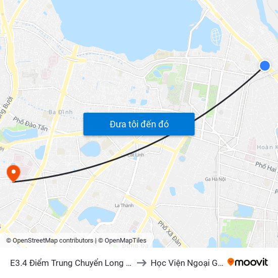 E3.4 Điểm Trung Chuyển Long Biên to Học Viện Ngoại Giao map