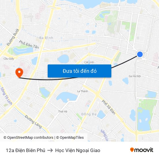 12a Điện Biên Phủ to Học Viện Ngoại Giao map