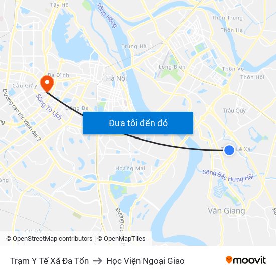 Trạm Y Tế Xã Đa Tốn to Học Viện Ngoại Giao map