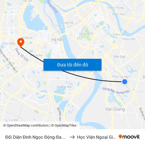 Đối Diện Đình Ngọc Động-Đa Tốn to Học Viện Ngoại Giao map