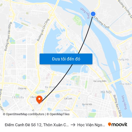 Điếm Canh Đê Số 12, Thôn Xuân Canh- Đê 406 to Học Viện Ngoại Giao map