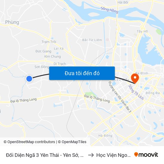 Đối Diện Ngã 3 Yên Thái - Yên Sở, Song Phương to Học Viện Ngoại Giao map