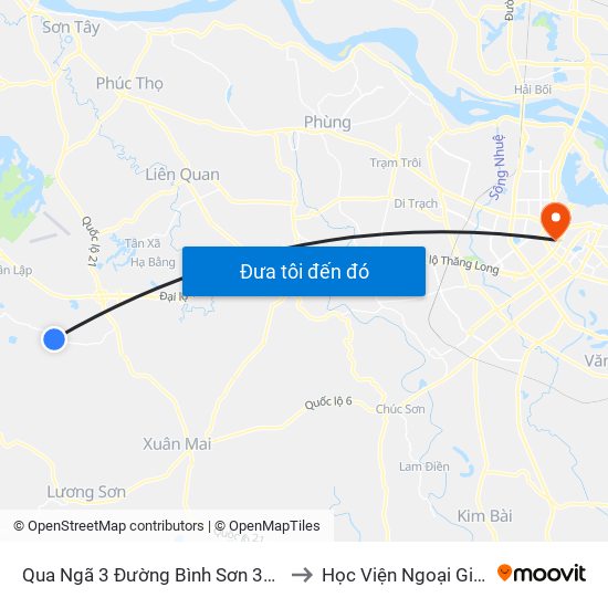 Qua Ngã 3 Đường Bình Sơn 30m to Học Viện Ngoại Giao map