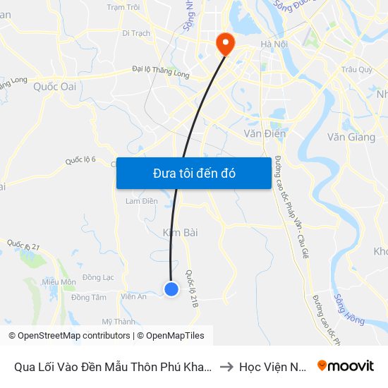 Qua Lối Vào Đền Mẫu Thôn Phú Khang 80m - Tỉnh Lộ 429 to Học Viện Ngoại Giao map