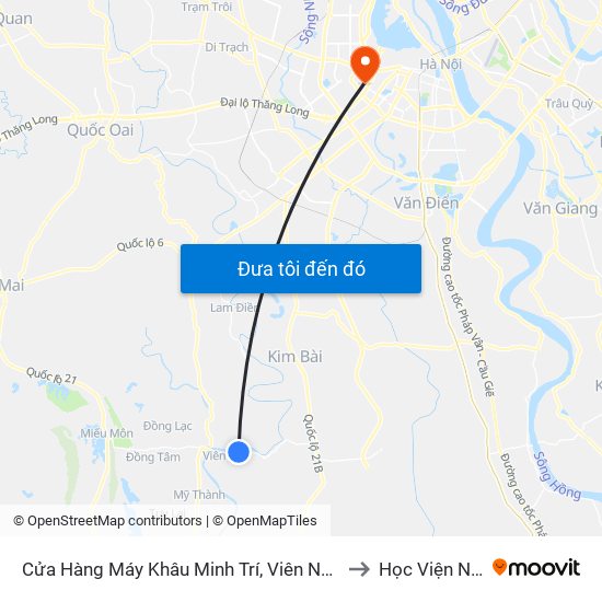 Cửa Hàng Máy Khâu Minh Trí, Viên Ngoại, Viên An - Tỉnh Lộ 429 to Học Viện Ngoại Giao map