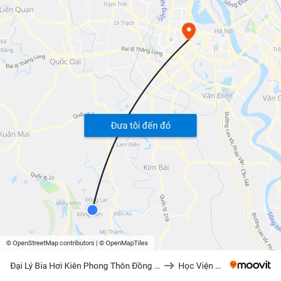 Đại Lý Bia Hơi Kiên Phong Thôn Đồng Mít, Đồng Tâm - Tỉnh Lộ 429 to Học Viện Ngoại Giao map