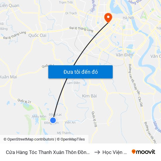 Cửa Hàng Tóc Thanh Xuân Thôn Đồng Mít, Đồng Tâm - Tỉnh Lộ 429 to Học Viện Ngoại Giao map