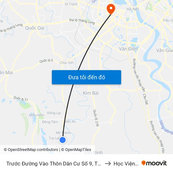 Trước Đường Vào Thôn Dân Cư Số 9, Thôn Vĩnh Lạc, Xã Mỹ Thành Khoảng 50m to Học Viện Ngoại Giao map