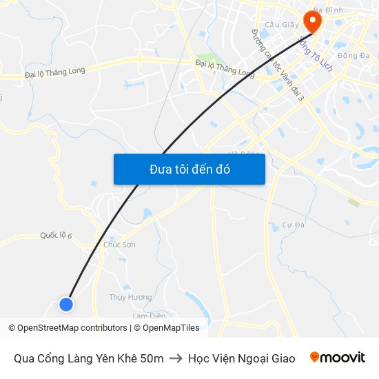 Qua Cổng Làng Yên Khê 50m to Học Viện Ngoại Giao map