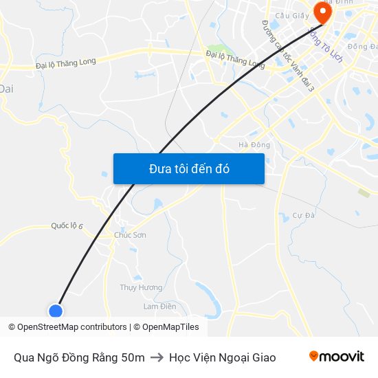 Qua Ngõ Đồng Rằng 50m to Học Viện Ngoại Giao map