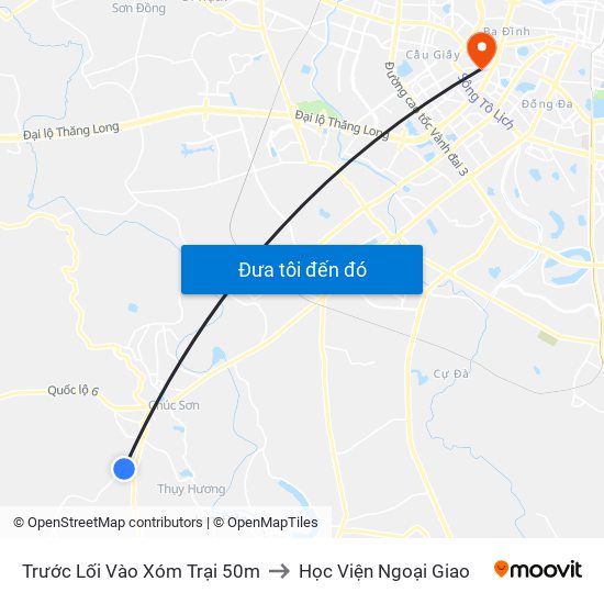 Trước Lối Vào Xóm Trại 50m to Học Viện Ngoại Giao map