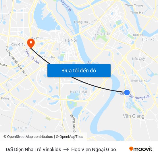 Đối Diện Nhà Trẻ Vinakids to Học Viện Ngoại Giao map