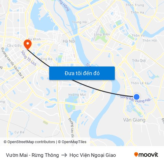 Vườn Mai - Rừng Thông to Học Viện Ngoại Giao map