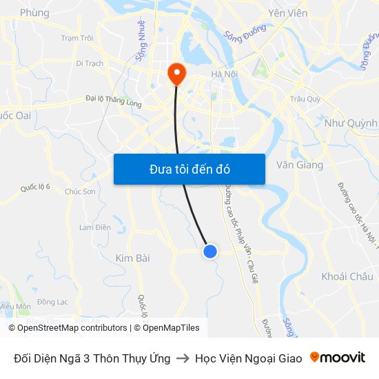 Đối Diện Ngã 3 Thôn Thụy Ứng to Học Viện Ngoại Giao map