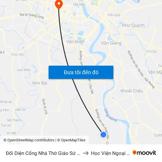 Đối Diện Cổng Nhà Thờ Giáo Sứ Phú Mỹ to Học Viện Ngoại Giao map