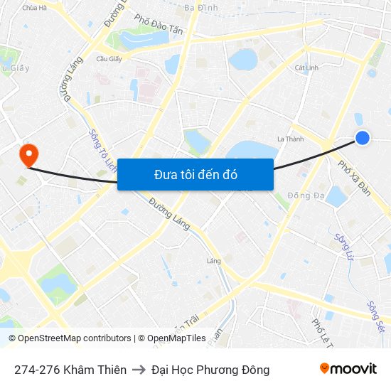 274-276 Khâm Thiên to Đại Học Phương Đông map