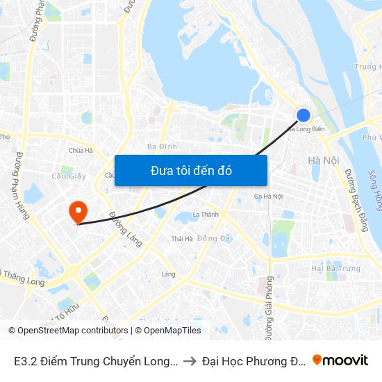 E3.2 Điểm Trung Chuyển Long Biên to Đại Học Phương Đông map