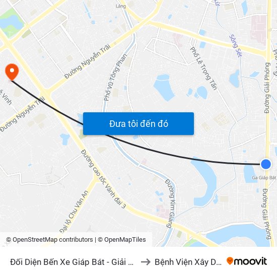 Đối Diện Bến Xe Giáp Bát - Giải Phóng to Bệnh Viện Xây Dựng map