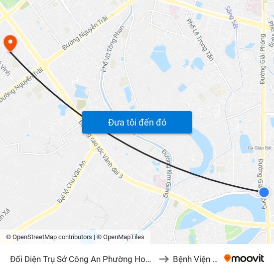 Đối Diện Trụ Sở Công An Phường Hoàng Liệt- 1277 Giải Phóng to Bệnh Viện Xây Dựng map