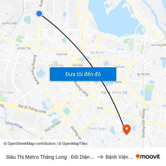 Siêu Thị Metro Thăng Long - Đối Diện Ngõ 599 Phạm Văn Đồng to Bệnh Viện Bưu Điện map