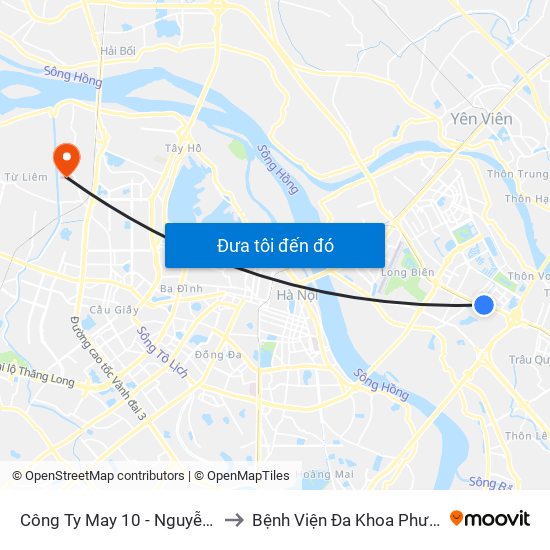 Công Ty May 10 - Nguyễn Văn Linh to Bệnh Viện Đa Khoa Phương Đông map