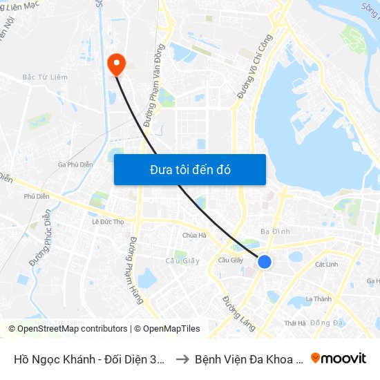 Hồ Ngọc Khánh - Đối Diện 37 Nguyễn Chí Thanh to Bệnh Viện Đa Khoa Phương Đông map