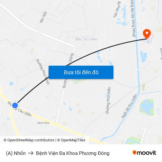 (A) Nhổn to Bệnh Viện Đa Khoa Phương Đông map