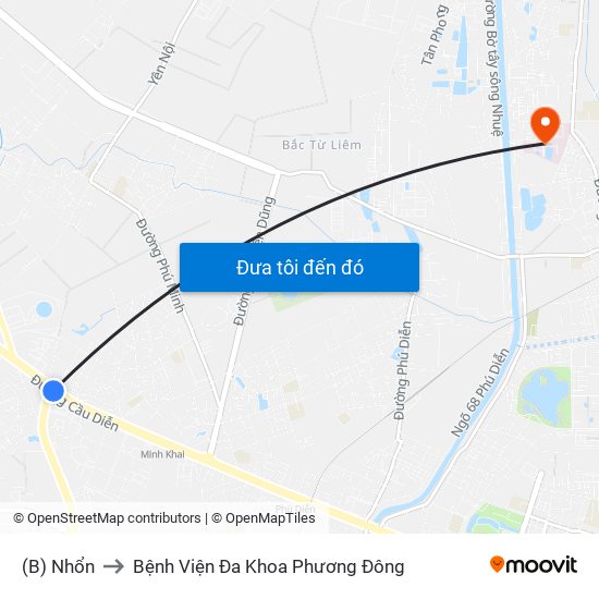 (B) Nhổn to Bệnh Viện Đa Khoa Phương Đông map