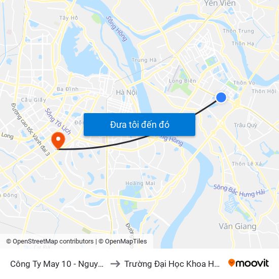 Công Ty May 10 - Nguyễn Văn Linh to Trường Đại Học Khoa Học Tự Nhiên map