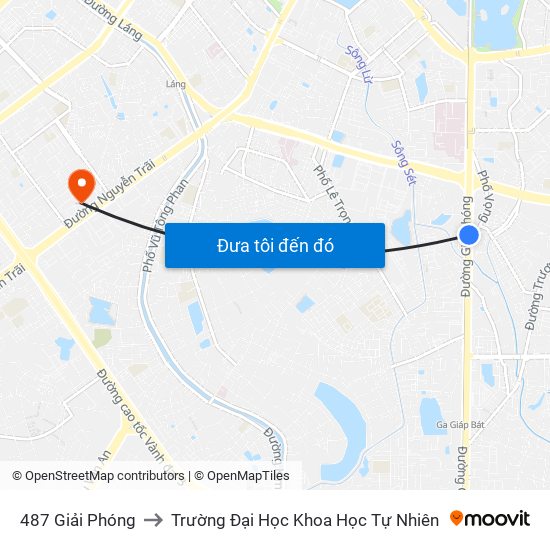 487 Giải Phóng to Trường Đại Học Khoa Học Tự Nhiên map