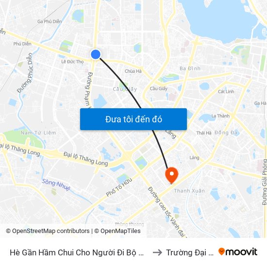 2b Phạm Văn Đồng to Trường Đại Học Khoa Học Tự Nhiên map