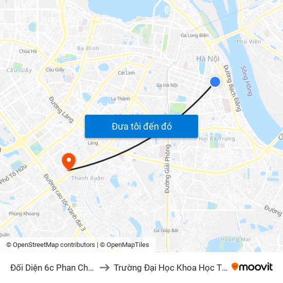 Đối Diện 6c Phan Chu Trinh to Trường Đại Học Khoa Học Tự Nhiên map