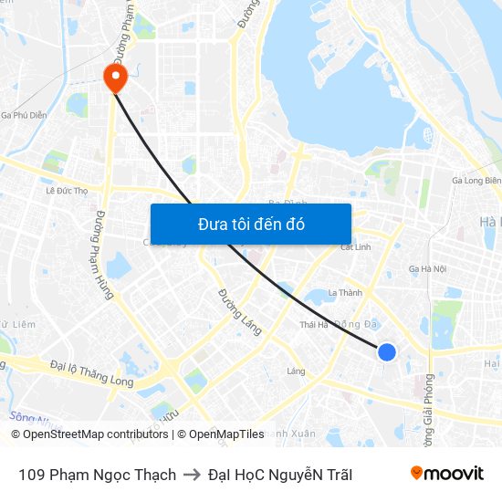 109 Phạm Ngọc Thạch to ĐạI HọC NguyễN TrãI map