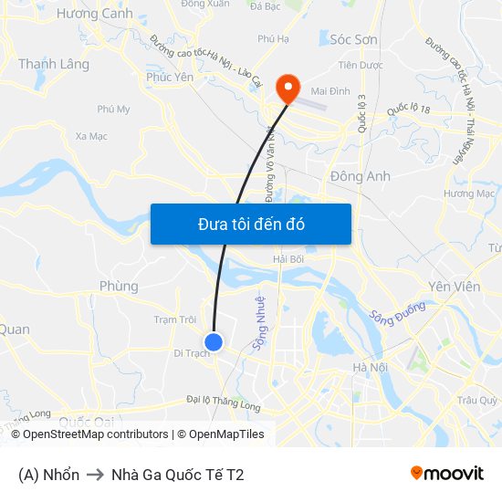 (A) Nhổn to Nhà Ga Quốc Tế T2 map