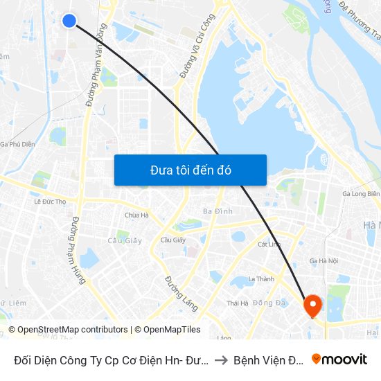 Đối Diện Công Ty Cp Cơ Điện Hn- Đường Đức Thắng to Bệnh Viện Đông Đô map