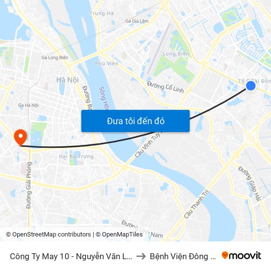 Công Ty May 10 - Nguyễn Văn Linh to Bệnh Viện Đông Đô map